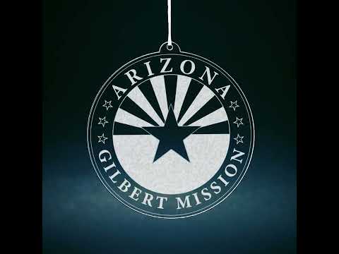 Load video: Arizona Gilbert Mission Christmas Ornament
