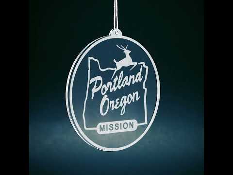 Load video: Oregon Portland Mission Christmas Ornament