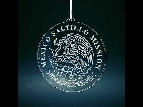 Load video: Mexico Saltillo Mission Christmas Ornament