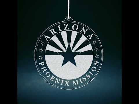 Load video: Arizona Phoenix Mission Christmas Ornament
