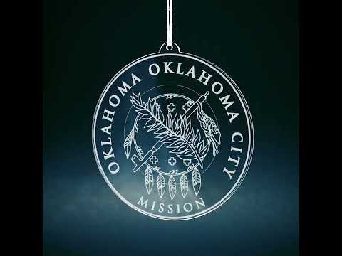 Load video: Oklahoma Oklahoma City Mission Christmas Ornament