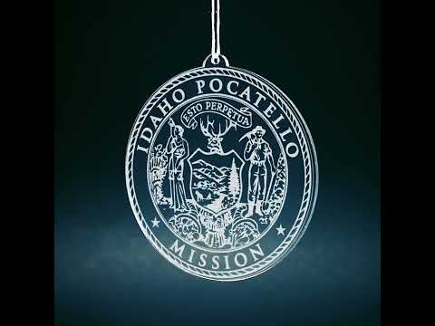 Load video: Idaho Pocatello Mission Christmas Ornament
