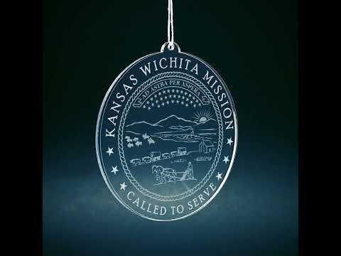Load video: Kansas Wichita Mission Christmas Ornament