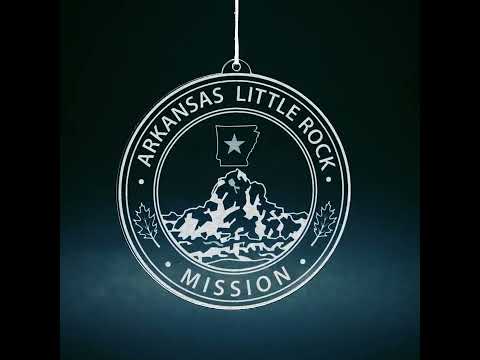 Load video: Arkansas Little Rock Mission Christmas Ornament