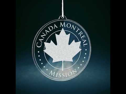 Load video: Canada Montreal Mission Christmas Ornament