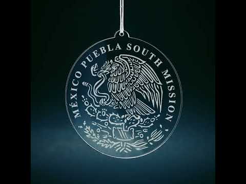 Load video: Mexico Puebla South Mission Christmas Ornament