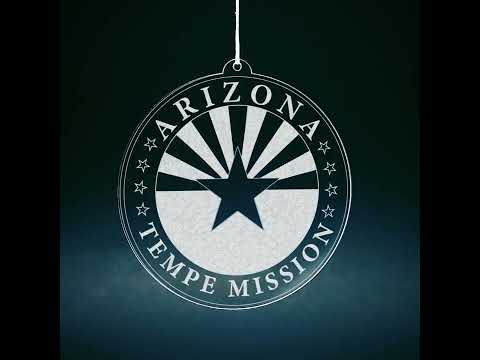Load video: Arizona Tempe Mission Christmas Ornament