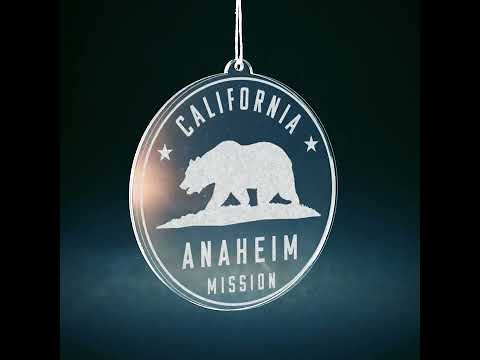 Load video: California Anaheim Mission Christmas Ornament