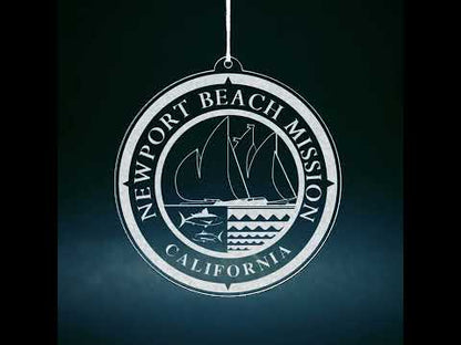 California Newport Beach Mission Christmas Ornament