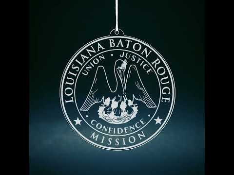 Load video: Louisiana Baton Rouge Mission Christmas Ornament