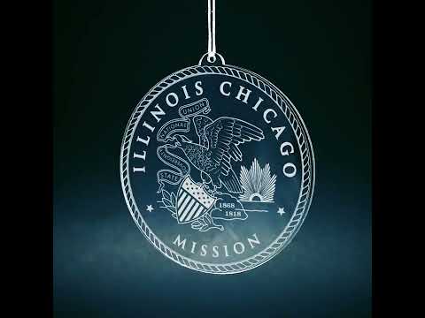 Load video: Illinois Chicago Mission Christmas Ornament