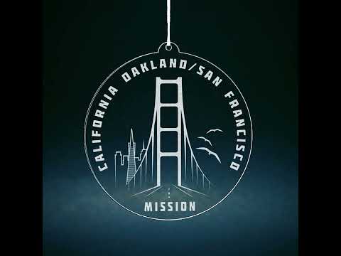 Load video: California Oakland/San Francisco Mission Christmas Ornament