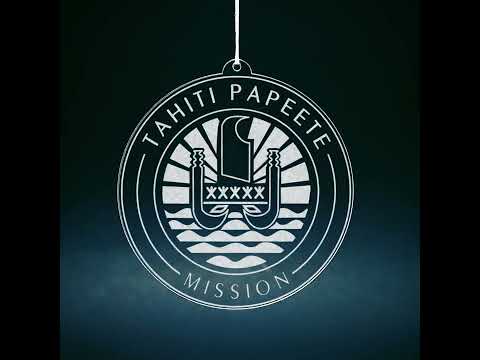 Load video: Tahiti Papeete Mission Christmas Ornament
