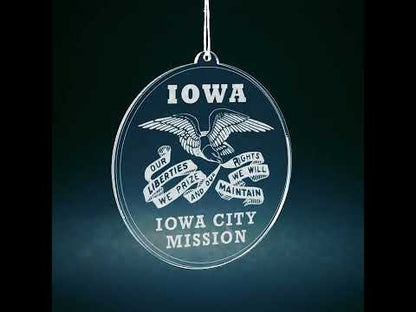 Iowa Iowa City Mission Christmas Ornament