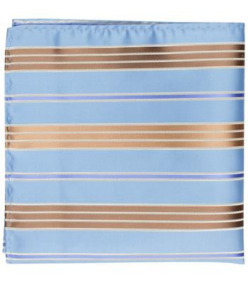CL45 PS - Blue/Brown Stripe - Matching Pocket Square